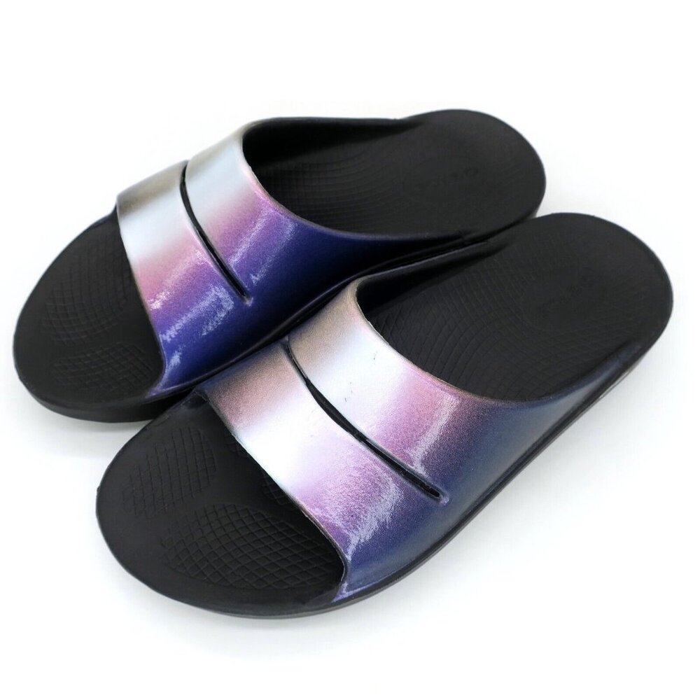 ⭐️⚡️ Oofos EUC Purple/Black Slides
